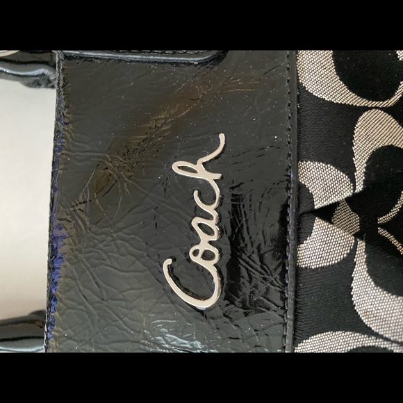 Coach Black and White Purse - Picture 2 of 4